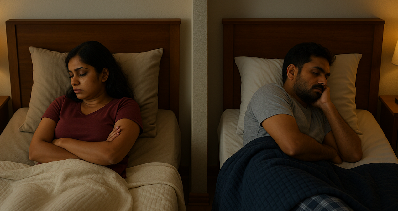 yeni evli hintliler bu yuzden ayri ayri evlerde kaliyorlarmis xryRE37H