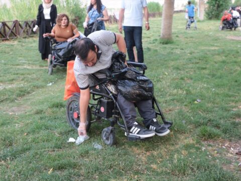 Cizre’de Engellilerden Temizlik Hareketi